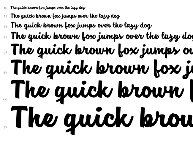 Jam Sessions font waterfall